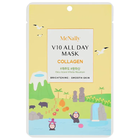 Тканевая маска для лица Mc Nally V10 All Day Mask Collagen, 25 гр