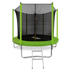 ARLAND Батут 8FT с внутренней страховочной сеткой и лестницей (Light green)
