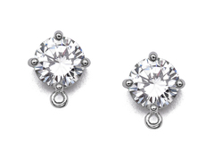 Швензы-гвоздики с кристаллом 12мм