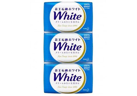 Туалетное мыло KAO "White" увлажняющее с ароматом цветов, 3шт