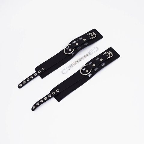 Черные кожаные оковы Sex - Crazy Handmade CH-2902