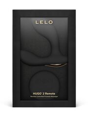 Черный вибромассажер простаты с пультом ДУ Hugo 2 Remote - 