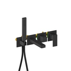 Aquatek AQ1644MB AQ1644MB ЛИБРА смеситель для ванны встроенный (внешняя и скрытая часть), матовый черный фото