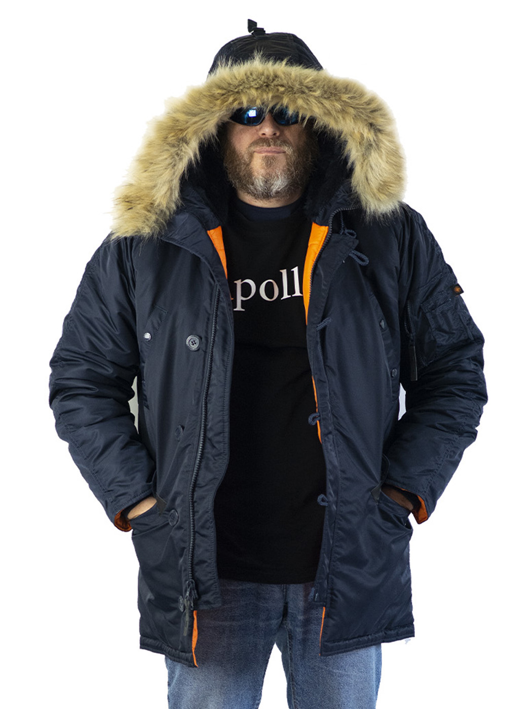 Куртка Аляска N-3B Husky II Nord Storm (синий - r.blue/orange)