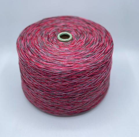 Авторская смотка (пр.Италия) 296м/100гр, Шерсть/Полиамид/Вискоза/Кашемир/Остальный волокна/Хлопок, цвет-Брусничная поляна, арт.36166