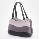 Сумка Саломея 801 мульти итальянский серо-черный