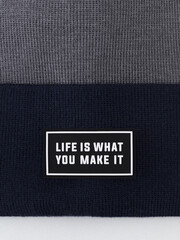 шапка  для мальчика  КВ 20426/темно-синий,тем.серый меланж