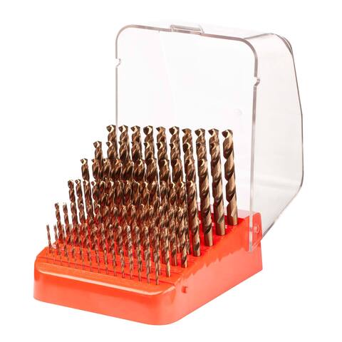 Набор сверл по металлу 1-10мм 91шт DIN338 HSSE-Co5 130° (пл. кейс) Ruko 215223