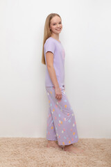 пижама  для девочки  КБ 2827/пастельно-лиловый,мишки