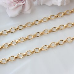 Цепочка 8*7 мм, позолота, 50 см, А333