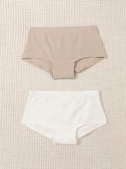 набор трусы/ уп  для девочки  К 1968-2уп/нюдовый беж,сахар