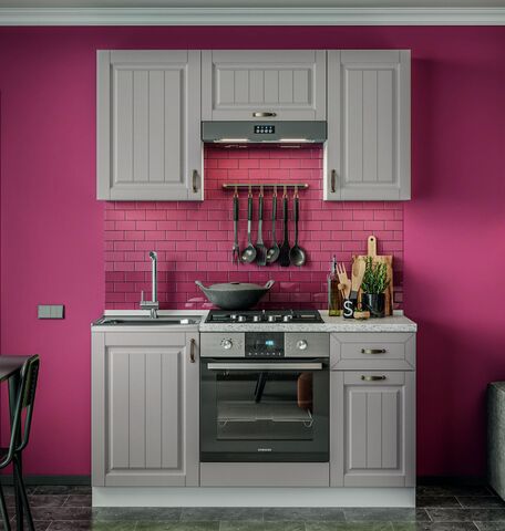 Кухня Настя 1,5м (490) Компоновка 1 (Мускат, Белый (Антарес))