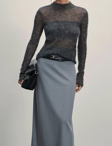 Вспушенный меринос (65%) Pecci Filati PANNETTO 2200 серый меланж