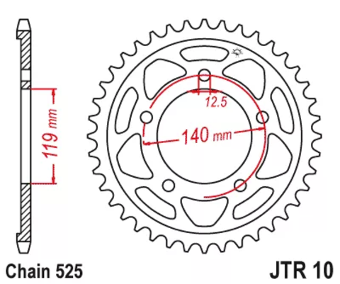 Звезда ведомая JTR10 46