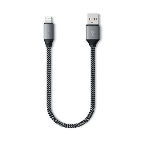 Кабель Satechi Lightning to USB, 25 см, серый космос