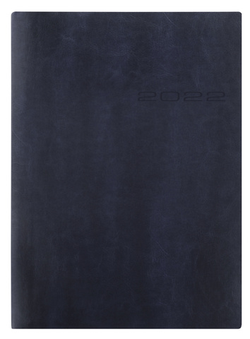 Ежедневник Letts Lecassa A5, кожа искусственная, кремовые страницы, мягкая обложка, синий (22-081857)
