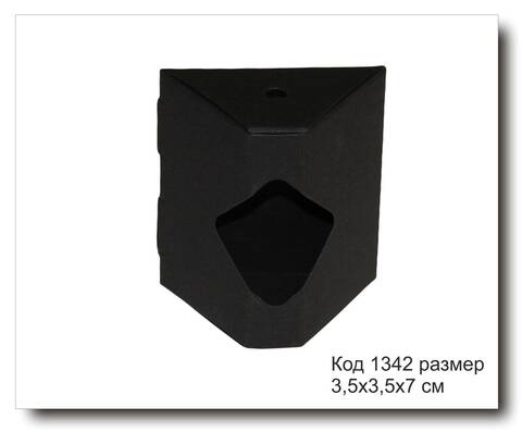 Коробка Код 1342 размер 3,5х3,5х7 см для автопарфюма черный картон