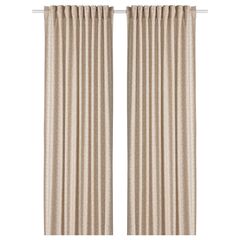 Комплект штор IKEA TRYSTAVMAL (ТРИСТЯВМАЛЬ), Бежевый с рисунком, 145x250 см, 2 шт