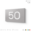 Табличка с номером 50 на дверь квартиры, для офиса, кабинета, аудитории, склада, серая 120х70 мм, Айдентика Технолоджи
