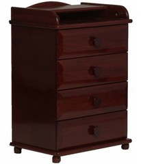 БИ 03 Комод с пеленальным столиком узкий (махагон)