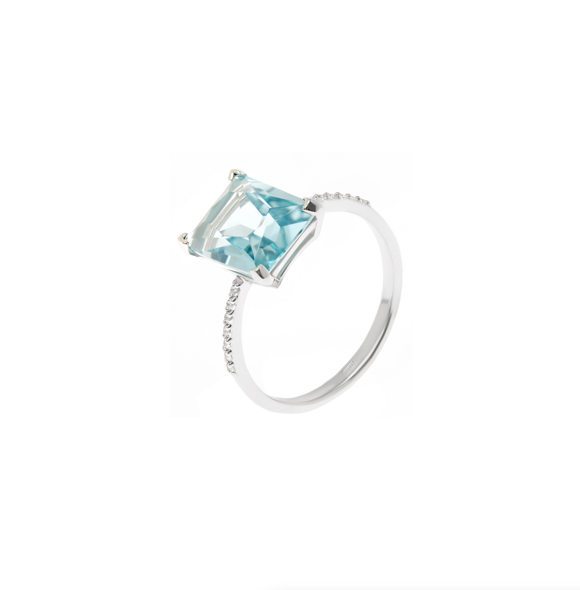 SECRETS Кольцо Baguette Blue Topaz Ring secrets кольцо baguette crystal ring