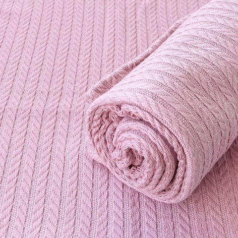 Плед вязаный "Пудра"