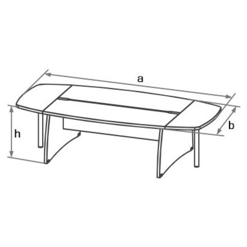 Конференц-стол криволинейный 2800х1300 БОСТОН