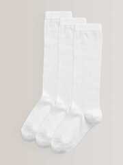 Гольфы хлопковые для девочки Next 749-617, 3 шт., Белый