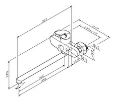 Смеситель для ванны и душа с длинным изливом AM.PM LIKE - F8090016