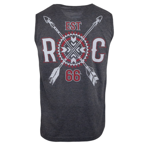 Rush Couture | Майка мужская REBEL SPIRIT SLEEVELESS Grey RC307 спина