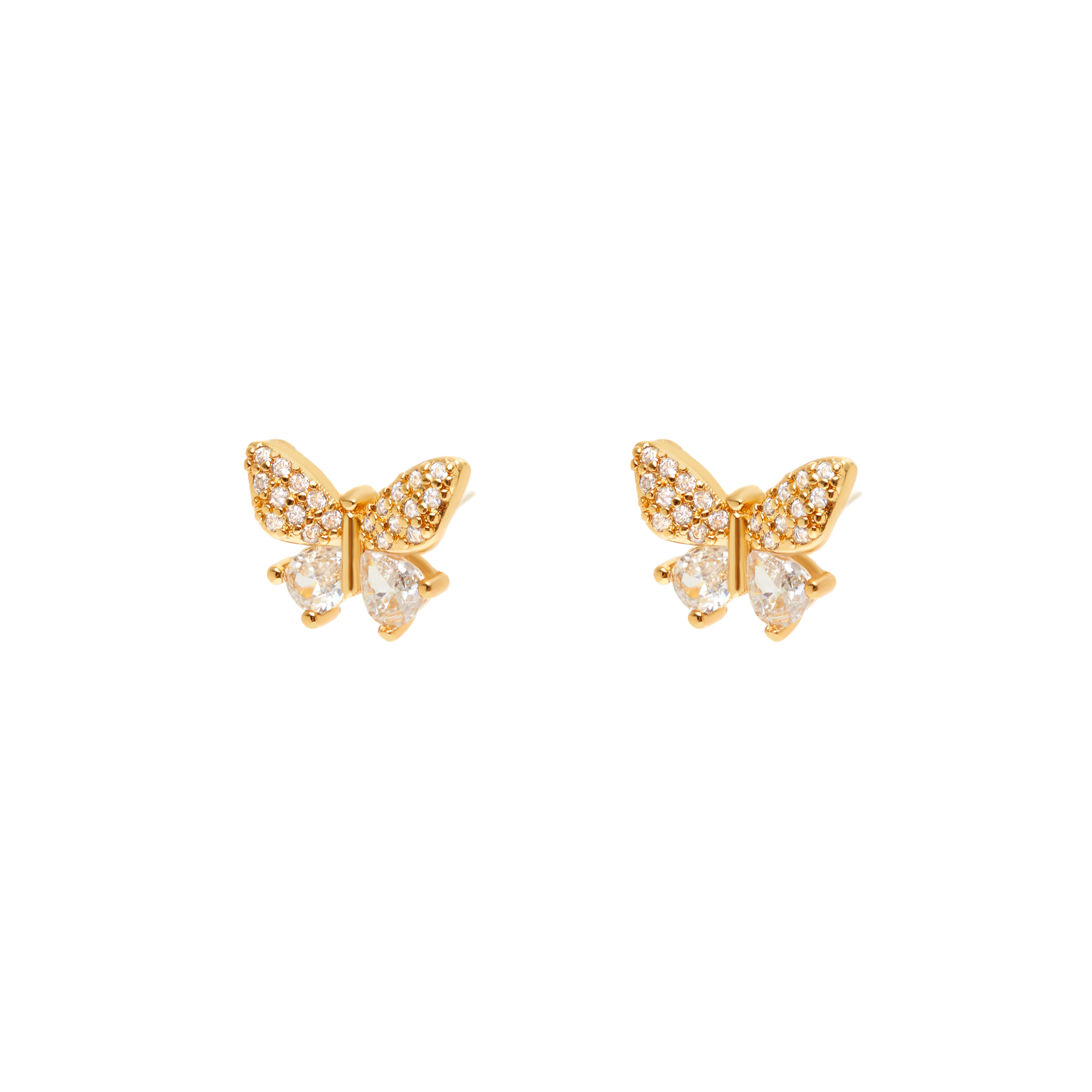 Серьги Crystal Butterfly Stud Earrings
