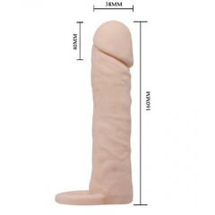 Насадка реалистичная с креплением на мошонку