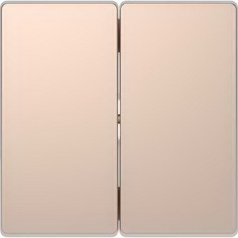 Выключатель двухклавишный. Цвет Шампань. Merten D-Life System Design. MTN3115-0000+MTN3400-6051