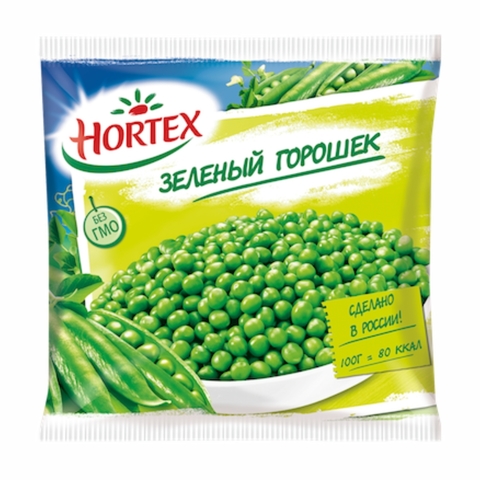 Горошек зеленый HORTEX 400 гр РОССИЯ