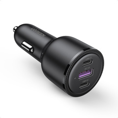 Зарядное устройство UGREEN CD239 2*USB-C PD+USB-A  69W Car Charger 69W Max, черный