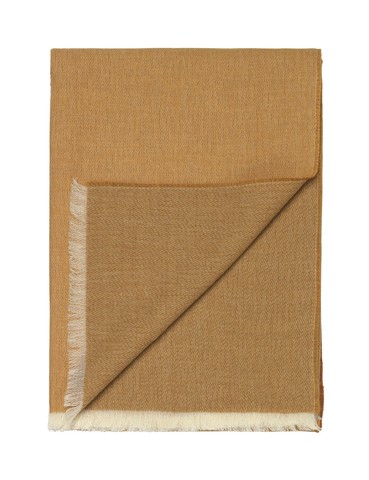 Плед 130x190 Elvang Venice white-yellow ochre