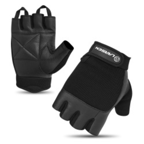 Перчатки для т/а и фитнеса (нат.кожа) Larsen 16-8341 black (M)