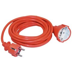 Шнур с вилкой и розеткой, IEK, УШ-01РВ, ПВС, 3 жилы, 1 мм2, 10 м, оранж, 2P+PE, WUP10-10-K09-N