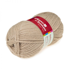 Пряжа "Подмосковная", 50% шерсть, 50% акрил, 100гр-250м, серо-бежевый