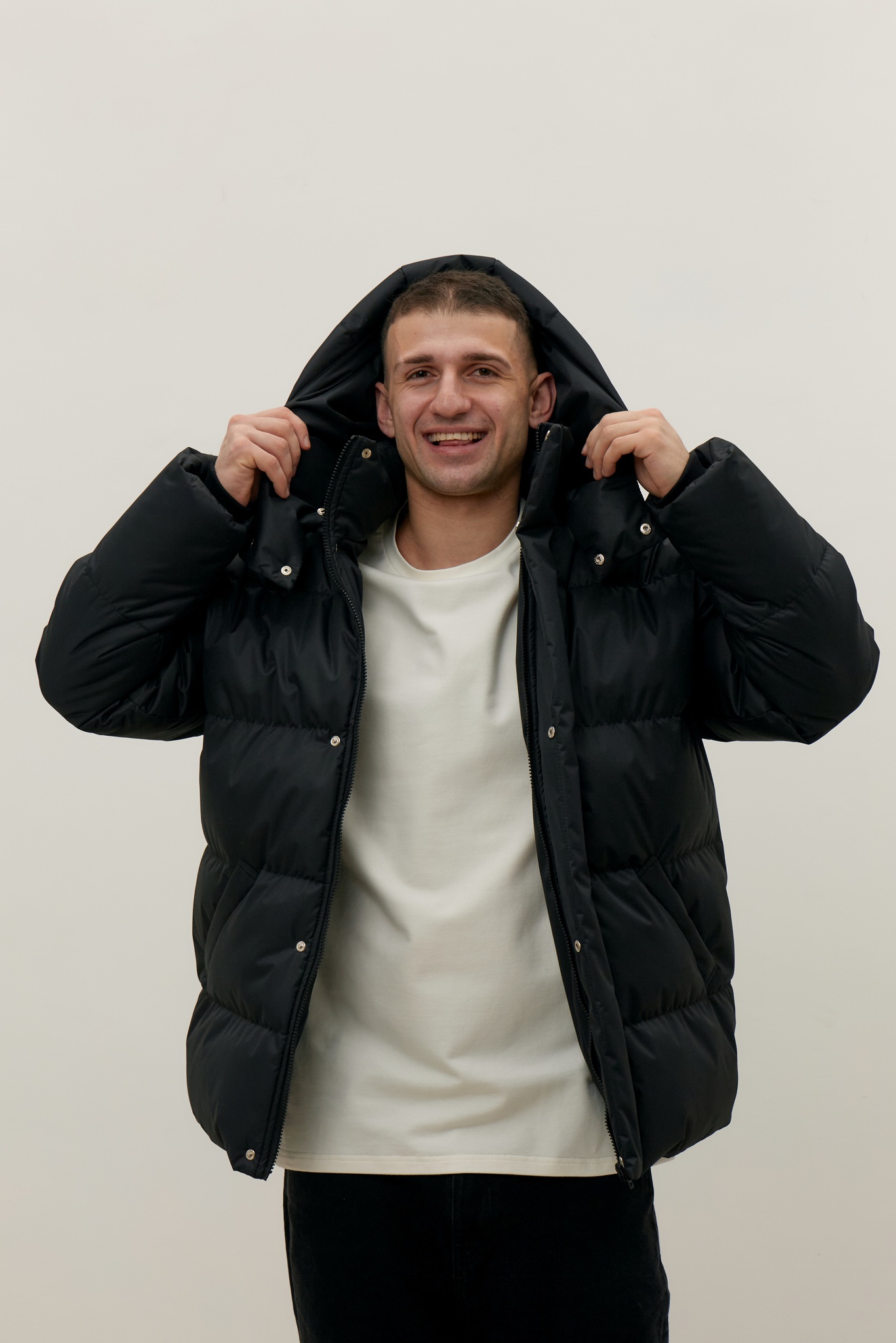 Пуховик MAN, черный