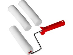 MIRAX ПОРОЛОН, 40 х 180 мм, бюгель 6 мм, 3 шубки + ручка, для водорастворимых ЛКМ, малярный валик в наборе (0364-18)