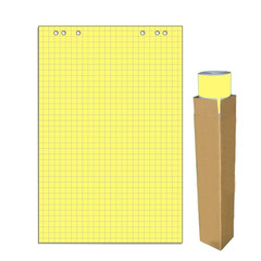 Бумага для флипчартов Attache Selection 68х98 см желтая 20 листов в клетку (80 г/кв.м)
