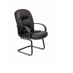 Конференц-кресло Chairman 416 V на полозьях черное (экокожа/пластик/металл черный)