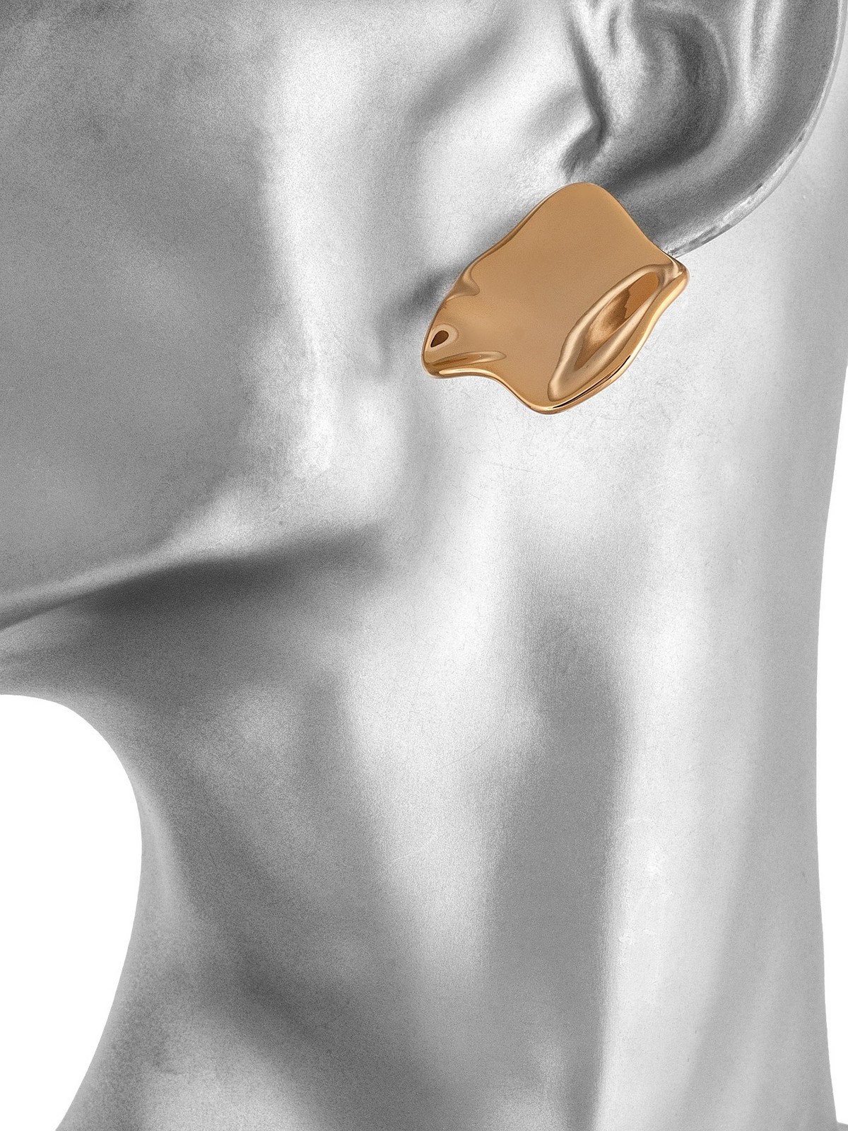 Серьги из мятого металла