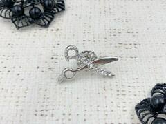 Брошь, р. 3,5х1,7 см, серебро