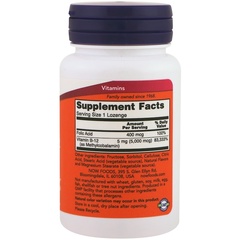 Now Foods, Метил B- 12, 5000 мкг , 60 таблеток для рассасывания