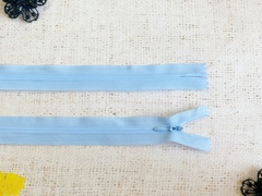 Молния потайная, L 70 см, светло-голубой