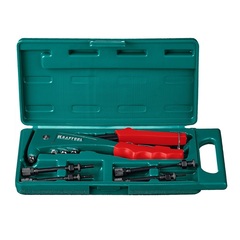 KRAFTOOL Combo2-M6, 2 вида заклёпок, комбинированный литой заклепочник в кейсе (31180)