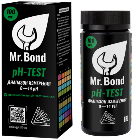 Тестовые полоски для измерения кислотности Mr.Bond® PH-TEST