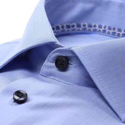 Сорочка мужская Seidensticker Regular Fit 01.143901-13 голубая, короткий рукав